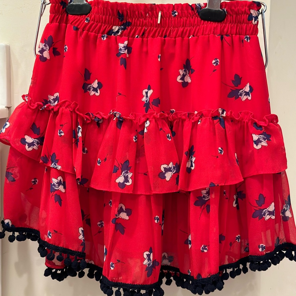 MISA ruffle floral print skirt - size XS